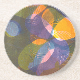 Vuurvliegers ik zandsteen onderzetter