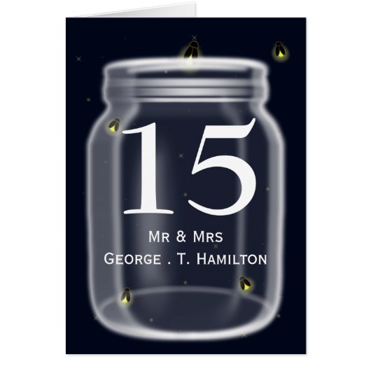 vuurvliegers mason jar trouwlijstnummers (Voorkant)