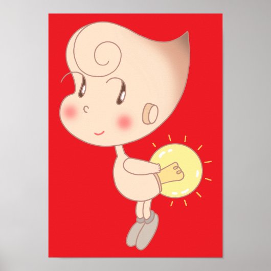 Vuurvliegfee die het hart verlicht. poster (Voorkant)