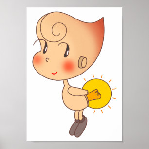 Vuurvliegfee die het hart verlicht. poster