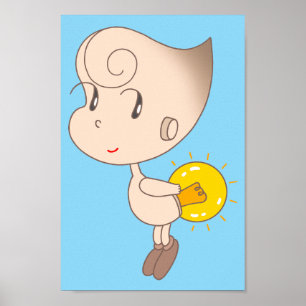 Vuurvliegfee die het hart verlicht. poster