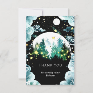 Vuurvliegje Whimsy Woodland Verjaardag Bedankkaart