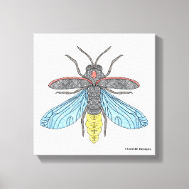 Vuurvliegje (wit) - Canvasprint Canvas Afdruk