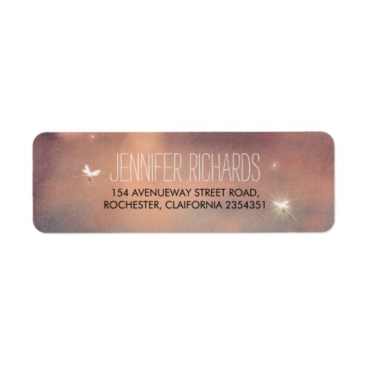 vuurvliegjes bruiloft rustiek etiket (Voorkant)