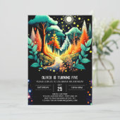 Vuurvliegjes Dans Wonderland Verjaardag Kaart (Staand voorkant)