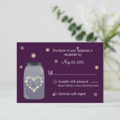 Vuurvliegjes in Metselaars Pot Hart Liefde RSVP Kaartje (Staand voorkant)