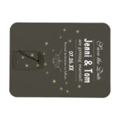 Vuurvliegjes in Metselaars Pot Rustieke Magneet Sa (Horizontaal)