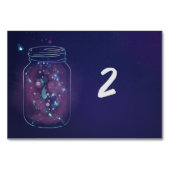 Vuurvliegjes in Metselaars Potten Tafel Nummer Kaart (Achterkant)