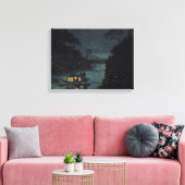 vuurvliegjes in Ochanomizu door Kobayashi Kiyochik Canvas Afdruk (Insitu (Woonkamer))