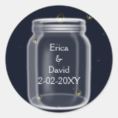 vuurvliegjes mason jar bruiloft zegels (Voorkant)