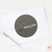 Vuurvliegjes Mason Jar Rustieke Bruiloft Favor Sti Ronde Sticker (Envelop)