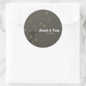 Vuurvliegjes Mason Jar Rustieke Bruiloft Favor Sti Ronde Sticker (Tas)