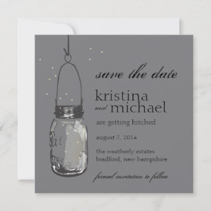 Vuurvliegjes & Mason Jar Save the Date