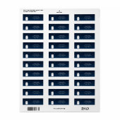 Vuurvliegjes Mason Pot Rustieke Blauwe Adreslabels Etiket (Full Sheet)