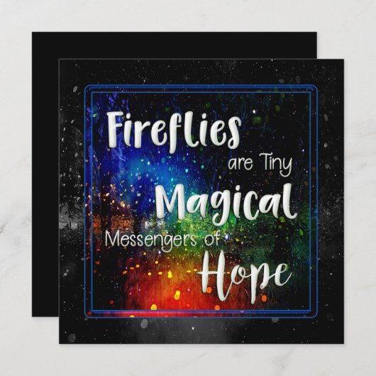 Vuurvliegjes zijn kleine boodschappers van Hope Ka Bedankkaart (Voorkant / Achterkant)