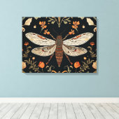  vuurvliegtuin canvas afdruk (Insitu (Houten vloer))