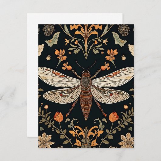 vuurvliegtuin feestdagenkaart (Voorkant / Achterkant)