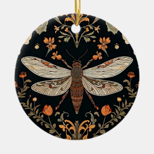 vuurvliegtuin keramisch ornament (Voorkant)