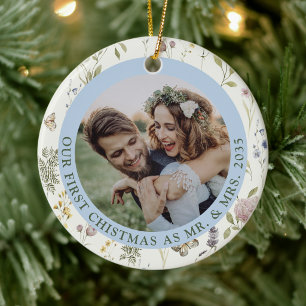 Vuurvliegweide Eerste kerst als meneer & mevrouw Keramisch Ornament