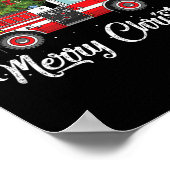 Vuurvloerse kerstboom Funny Firefighter Gift Merry Poster (Hoek)