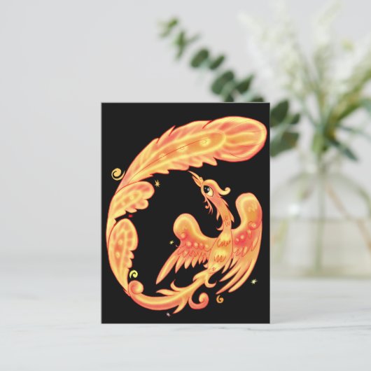 Vuurvogel Briefkaart (Staand voorkant)