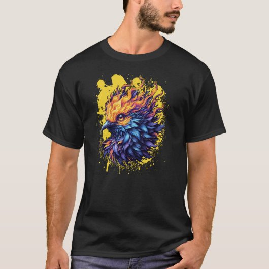 Vuurvogel Kunst Phoenix Vogel Kunst T-shirt (Voorkant)