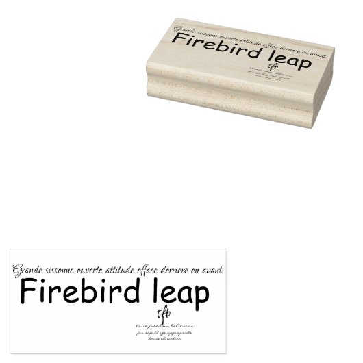 Vuurvogel met rubberstempel (Gestempeld)