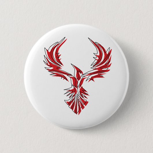 Vuurvogel - Phoenix Ronde Button 5,7 Cm (Voorkant)