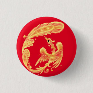 Vuurvogel Ronde Button 3,2 Cm