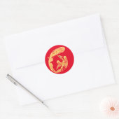 Vuurvogel Ronde Sticker (Envelop)