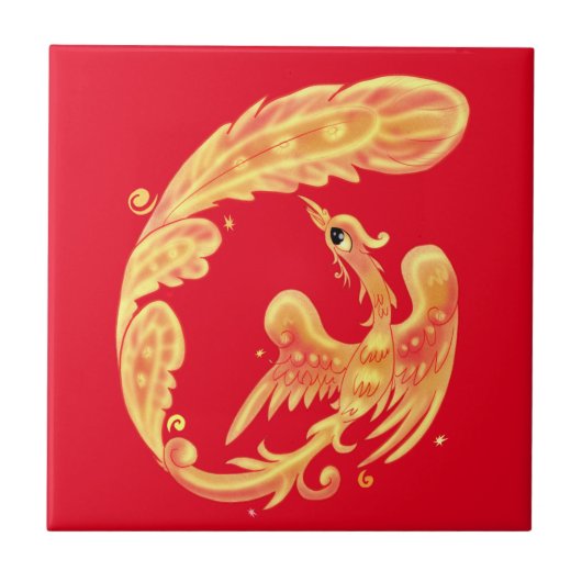 Vuurvogel Tegeltje (Voorkant)