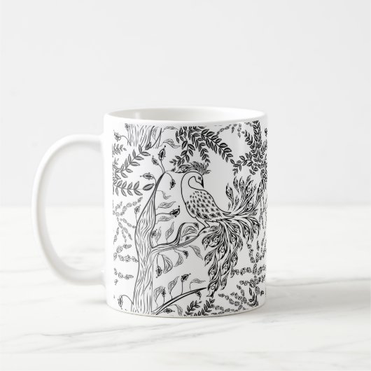 Vuurvogel, vogel koffiemok (Links)