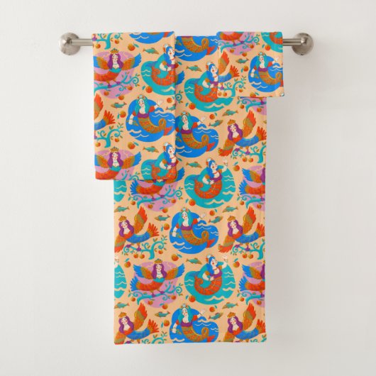 Vuurvogels en zeemachtigen bad handdoek (Insitu)