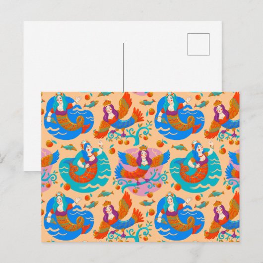 Vuurvogels en zeemachtigen briefkaart (Voorkant / Achterkant)