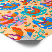 Vuurvogels en zeemachtigen poster (Hoek)