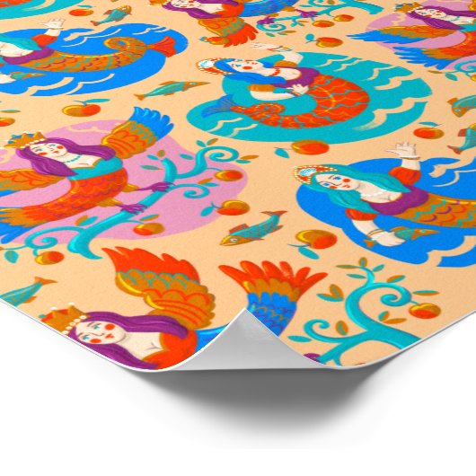 Vuurvogels en zeemachtigen poster (Hoek)