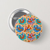 Vuurvogels en zeemachtigen ronde button 5,7 cm (Voorkant /achterkant)