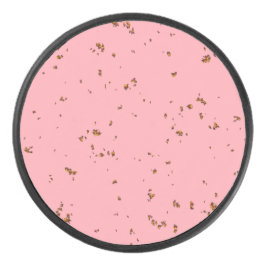 Vuurvonken bedekken je foto Blush Pink Hockey Puck