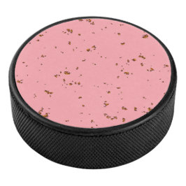 Vuurvonken bedekken je foto Blush Pink Hockey Puck