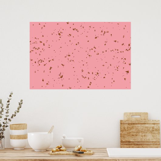 Vuurvonken bedekken je foto Blush Pink Poster (Keuken)