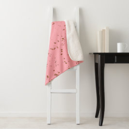 Vuurvonken bedekken je foto Blush Pink Sherpa Deken