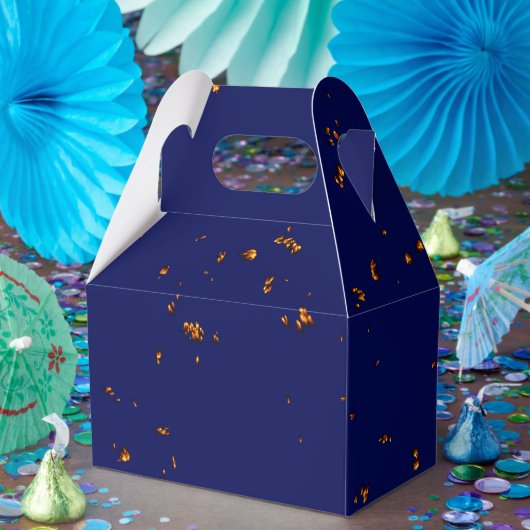 Vuurvonken bedekken uw foto Bonfire Assen Blauw Bedankdoosjes (Feest)