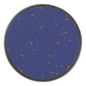 Vuurvonken bedekken uw foto Bonfire Assen Blauw Hockey Puck (Voorkant)