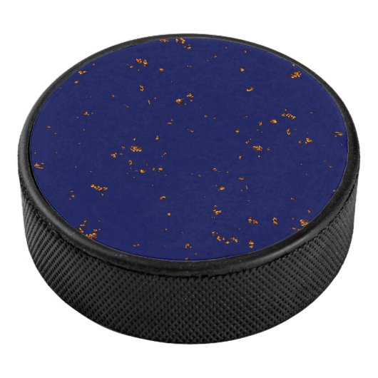 Vuurvonken bedekken uw foto Bonfire Assen Blauw Hockey Puck (3/4)
