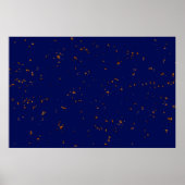 Vuurvonken bedekken uw foto Bonfire Assen Blauw Poster (Voorkant)