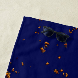 Vuurvonken bedekken uw foto Bonfire Assen Blauw Strandlaken