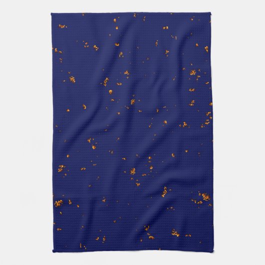 Vuurvonken bedekken uw foto Bonfire Assen Blauw Theedoek (Verticaal)