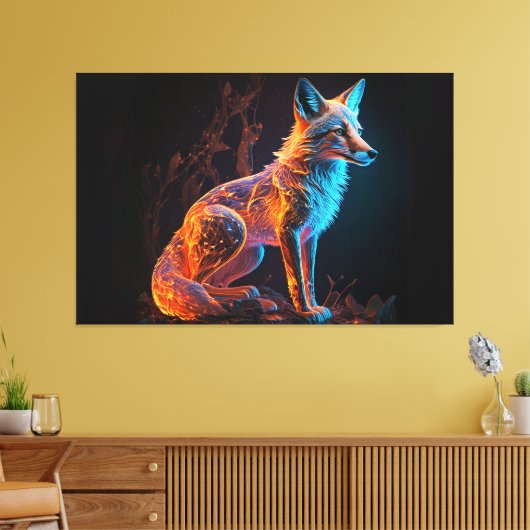 vuurvorstvos canvas afdruk (Insitu (Woonkamer))