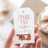 Vuurvrachtwagen Birthday Cadeaulabel