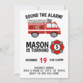 Vuurvrachtwagen Birthday Kaart (Voorkant)